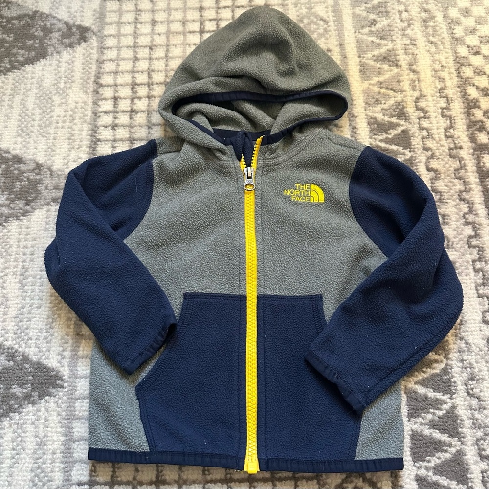 North Face Blue & Gray Fleece Jacket 12-18M